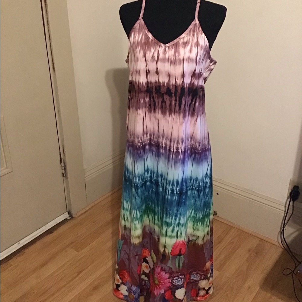 Multicolor Tie-Dye Maxi Dress